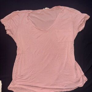 Pink V-Neck Women's Top